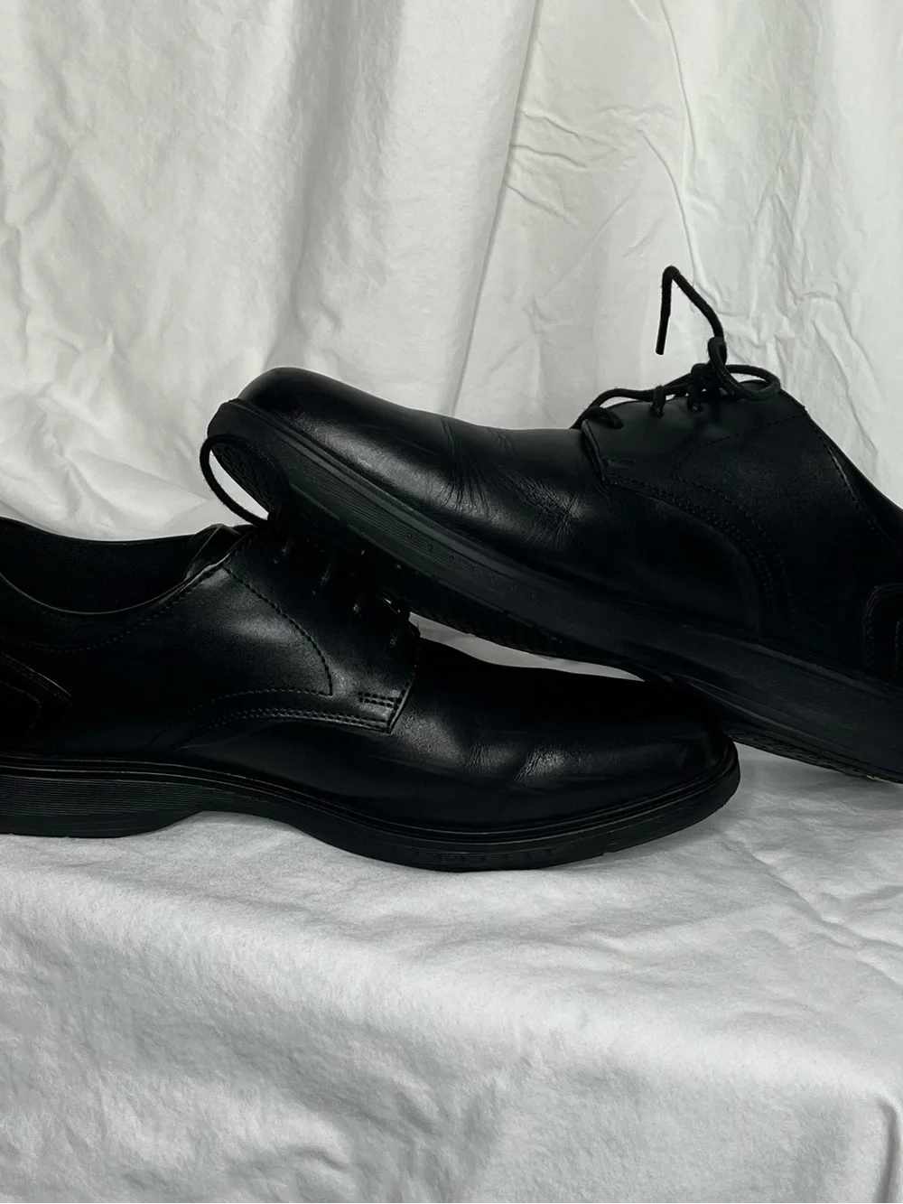 Nunn Bush Black Leather Derby Lace-Up Dress Shoes
